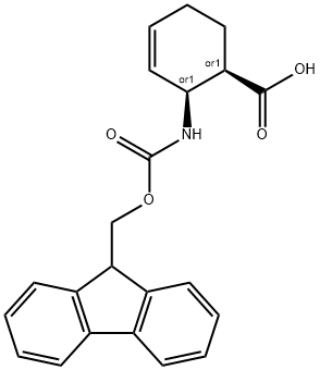 CIS-2-(9-FLUORENYLMETHOXYCARBONYLAMINO)CYCLOHEX-3-ENECARBOXYLIC ACID Struktur