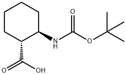 (1R,2R)-BOC-2-AMINOCYCLOHEXANE CARBOXYLIC ACID Structure