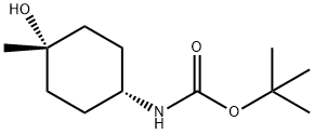tert-Butyl N-[trans-4-hydroxy-4-methylcyclohexyl]carbamate Structure