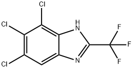 5,6,7-TRICHLORO-2-TRIFLUOROMETHYLBENZIMIDAZOLE,2338-27-4,结构式
