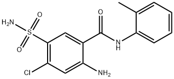 2-amino-5-(aminosulphonyl)-4-chloro-N-(o-tolyl)benzamide 结构式