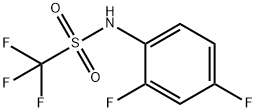 N-(2,4-ジフルオロフェニル)-1,1,1-トリフルオロメタンスルホンアミド 化学構造式