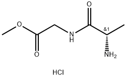 丙氨酰甘氨酸甲酯盐酸盐, 23404-09-3, 结构式