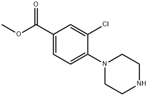 3-氯-4-(1-哌嗪基)苯甲酸甲酯, 234082-16-7, 结构式