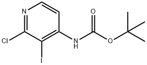 CarbaMic acid, (2-chloro-3-iodo-4-pyridinyl)-, 1,1-diMethylethyl ester (9CI) Structure