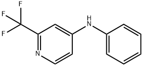 N-フェニル-2-(トリフルオロメチル)ピリジン-4-アミン 化学構造式