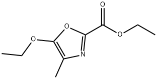 2-Oxazolecarboxylic acid, 5-ethoxy-4-methyl-, ethyl ester Struktur