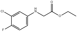 2-(3-クロロ-4-フルオロアニリノ)酢酸エチル 化学構造式
