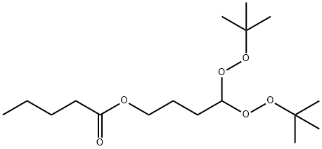 Valeric acid 4,4-bis(tert-butylperoxy)butyl ester Struktur