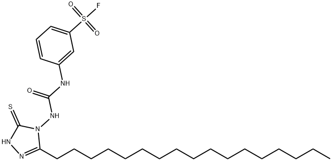 m-[[[(3-heptadecyl-1,5-dihydro-5-thioxo-4H-1,2,4-triazol-4-yl)amino]carbonyl]amino]benzenesulphonyl fluoride  Structure