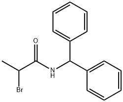 2-BROMO-N-(DIPHENYLMETHYL)PROPANAMIDE Struktur