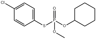 O-Cyclohexyl O-methyl S-(4-chlorophenyl) phosphorothioate Struktur