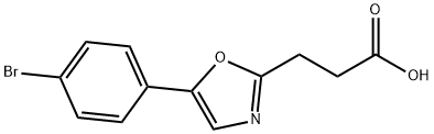 5-(4-ブロモフェニル)オキサゾール-2-プロピオン酸 臭化物 化学構造式