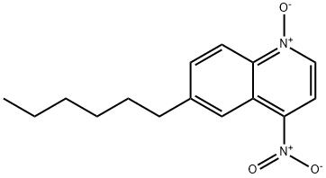 6-hexyl-4-nitro-1-oxido-quinoline 结构式