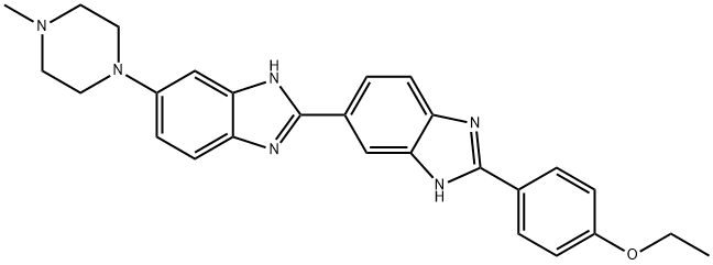 赫斯特荧光染料 33342, 23491-52-3, 结构式