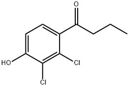 1-(2,3-DICHLORO-4-HYDROXYPHENYL)BUTAN-1-ONE 化学構造式