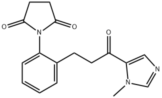 1-[2-[3-(1-メチル-1H-イミダゾール-5-イル)-3-オキソプロピル]フェニル]-2,5-ピロリジンジオン 化学構造式