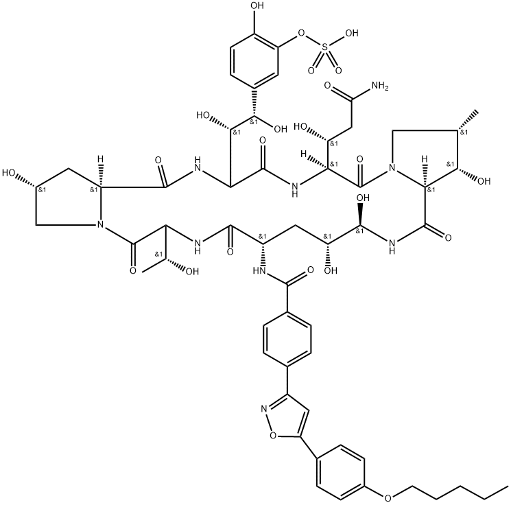ミカファンギン 化学構造式