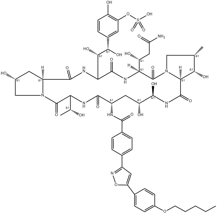 米卡芬净, 235114-32-6, 结构式