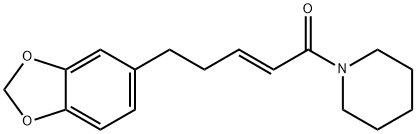 1-[(E)-5-(1,3-ベンゾジオキソール-5-イル)-1-オキソ-2-ペンテニル]ピペリジン 化学構造式