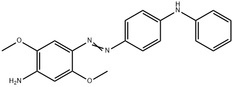 2,5-ジメトキシ-4-アミノ-4'-アニリノアゾベンゼン 化学構造式