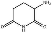 3-アミノピペリジン-2,6-ジオン 化学構造式