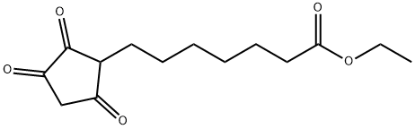 2-(6-CARBETHOXYHEXYL)-1,3,4-CYCLOPENTANETRIONE Structure