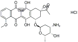 盐酸柔红霉素,23541-50-6,结构式