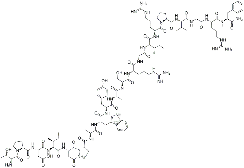 H-SER-ARG-THR-HIS-ARG-HIS-SER-MET-GLU-ILE-ARG-THR-PRO-ASP-ILE-ASN-PRO-ALA-TRP-TYR-ALA-SER-ARG-GLY-ILE-ARG-PRO-VAL-GLY-ARG-PHE-NH2 化学構造式