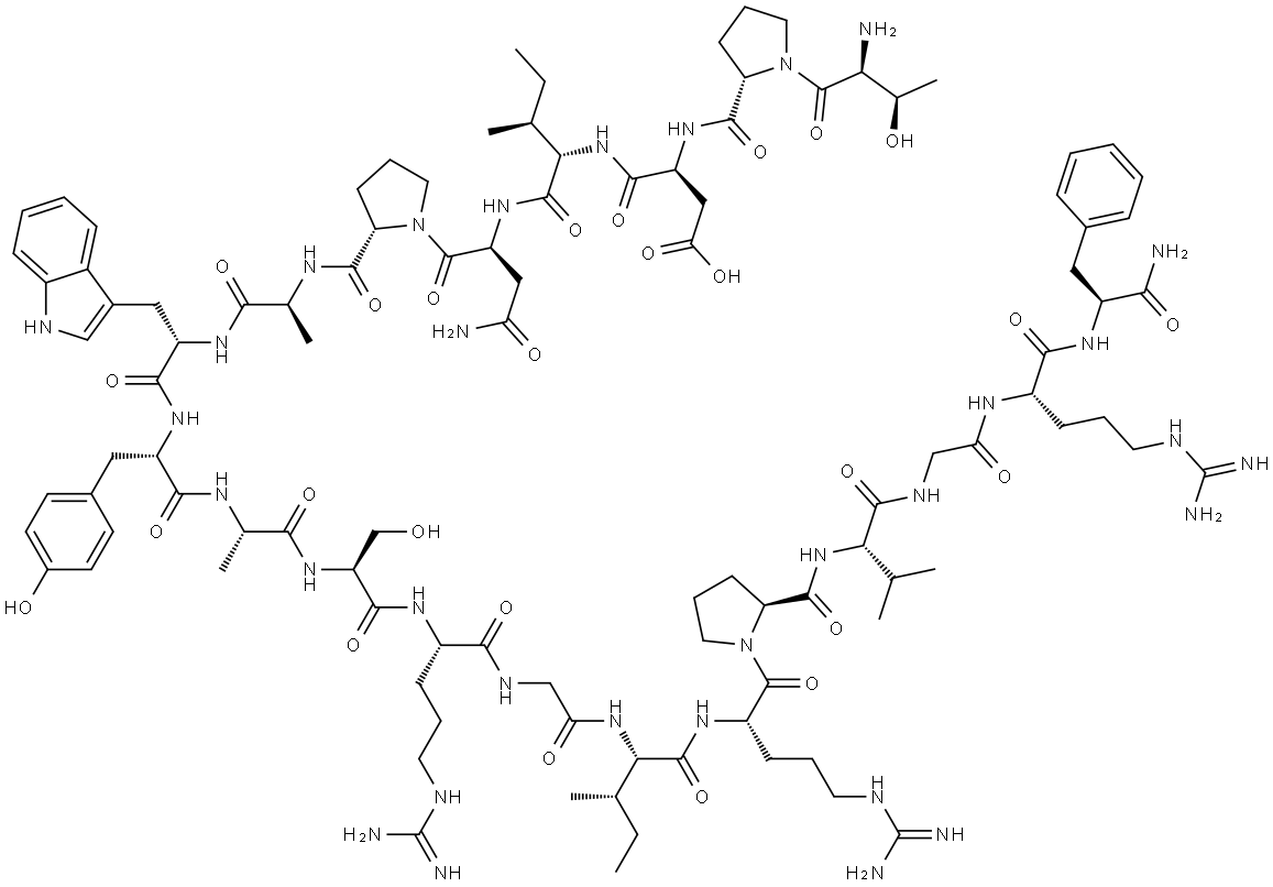 THR-PRO-ASP-ILE-ASN-PRO-ALA-TRP-TYR-ALA-SER-ARG-GLY-ILE-ARG-PRO-VAL-GLY-ARG-PHE-NH2,235433-36-0,结构式