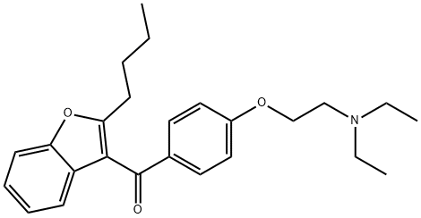 Bis Des-iodo amiodarone HCl(Amiodarone impurity) 化学構造式