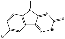 8-溴-5-甲基-5H-[1,2,4]三嗪并[5,6-B]吲哚-3-硫醇, 23563-33-9, 结构式