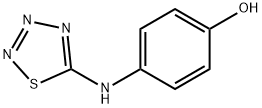 p-(1,2,3,4-チアトリアゾール-5-イルアミノ)フェノール 化学構造式