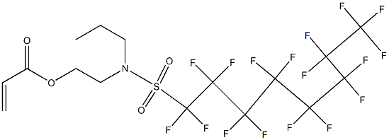 アクリル酸2-[プロピル[(ヘプタデカフルオロオクチル)スルホニル]アミノ]エチル 化学構造式