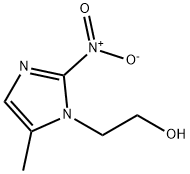 5-メチル-2-ニトロ-1H-イミダゾール-1-エタノール 化学構造式