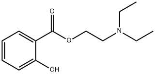 2-ヒドロキシ安息香酸2-(ジエチルアミノ)エチル 化学構造式