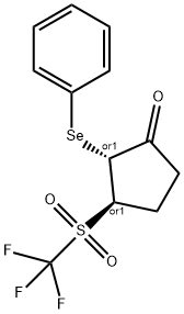 (2R,3R)-2-(PHENYLSELANYL)-3-(TRIFLUOROMETHYLSULFONYL)CYCLOPENTANONE Structure