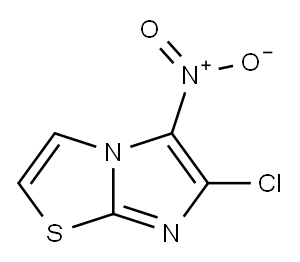 6-Chloro-5-nitroimidazo[2,1-b][1,3]thiazole 化学構造式
