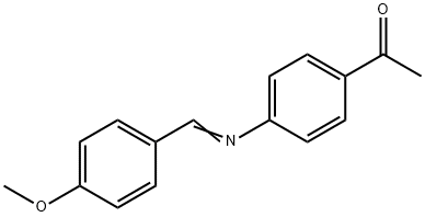4-乙酰基-N-(4-甲氧基苯亚甲基)苯胺, 23596-02-3, 结构式