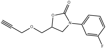 3-(3-Fluorophenyl)-5-[(2-propynyloxy)methyl]-2-oxazolidinone 结构式