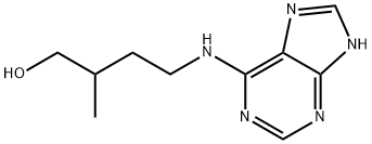 2-メチル-4-(1H-プリン-6-イルアミノ)-1-ブタノール 化学構造式
