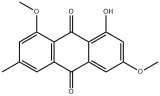 1-Hydroxy-3,8-dimethoxy-6-methylanthraquinone 结构式