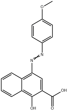 1-Hydroxy-4-(4-methoxyphenylazo)-2-naphthoic acid 结构式