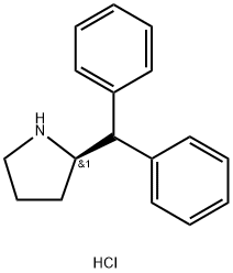(2R)-2-(Diphenylmethyl)pyrrolidine Hydrochloride Structure