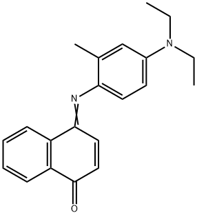 4-[[4-(ジエチルアミノ)-2-メチルフェニル]イミノ]ナフタレン-1(4H)-オン 化学構造式