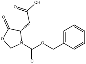 (S)-(+)-3-(BENZYLOXYCARBONYL)-5-OXO-4-OXAZOLIDINEACETIC ACID Struktur