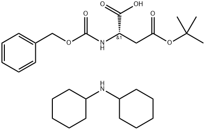 N-シクロヘキシルシクロヘキサンアミン・N-(フェニルメトキシカルボニル)-L-アスパラギン酸水素4-(1,1-ジメチルエチル) 化学構造式