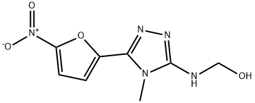 [[4-Methyl-5-(5-nitro-2-furyl)-4H-1,2,4-triazol-3-yl]amino]methanol 结构式