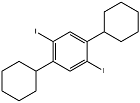 1,4-二环己基-2,5-二碘苯 结构式
