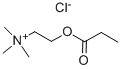 トリメチル[2-(1-オキソプロポキシ)エチル]アンモニウムクロリド 化学構造式